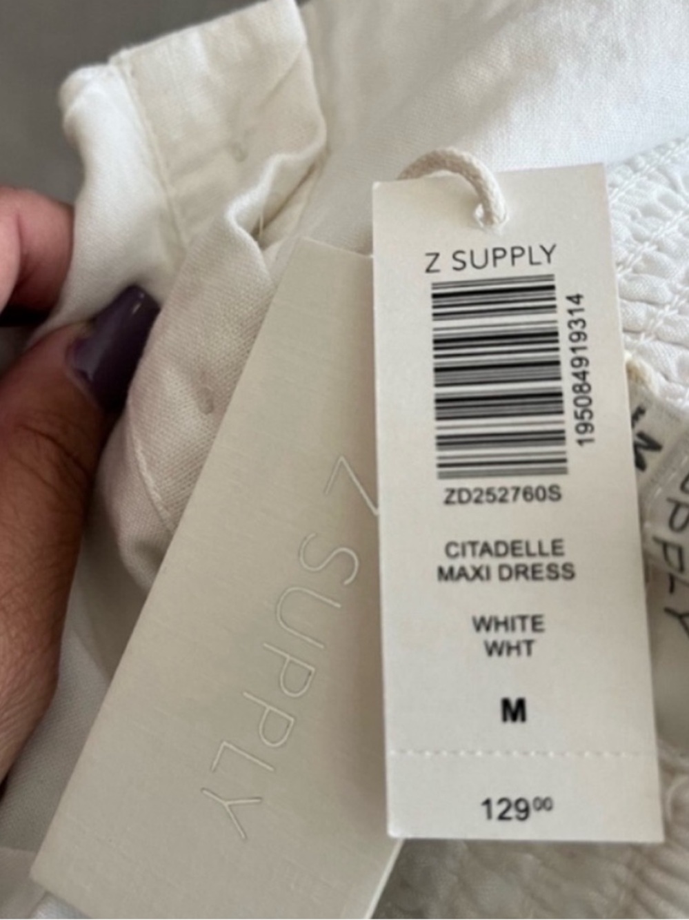 The Z Supply White Citadelle Embroidered Linen Maxi Dress - Picture 8 of 11